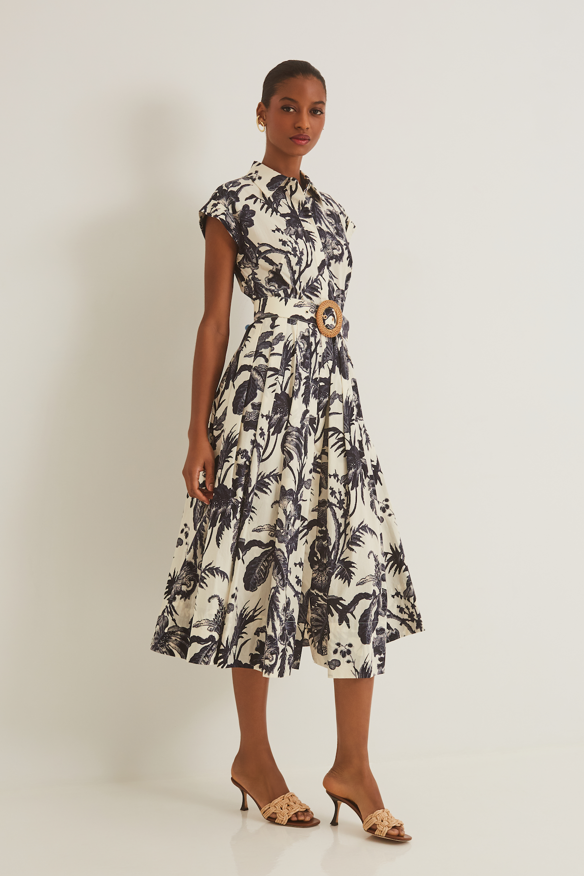 Octavia Dress Fauna Floral Navy