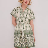 Asbury Mini Dress Vining Floral Green