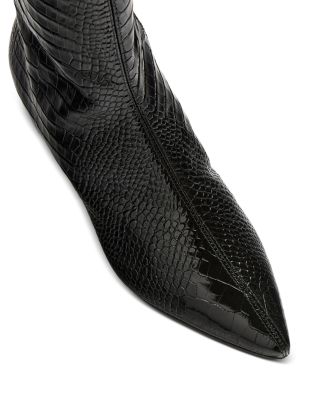 Lanna Black Embossed Croc