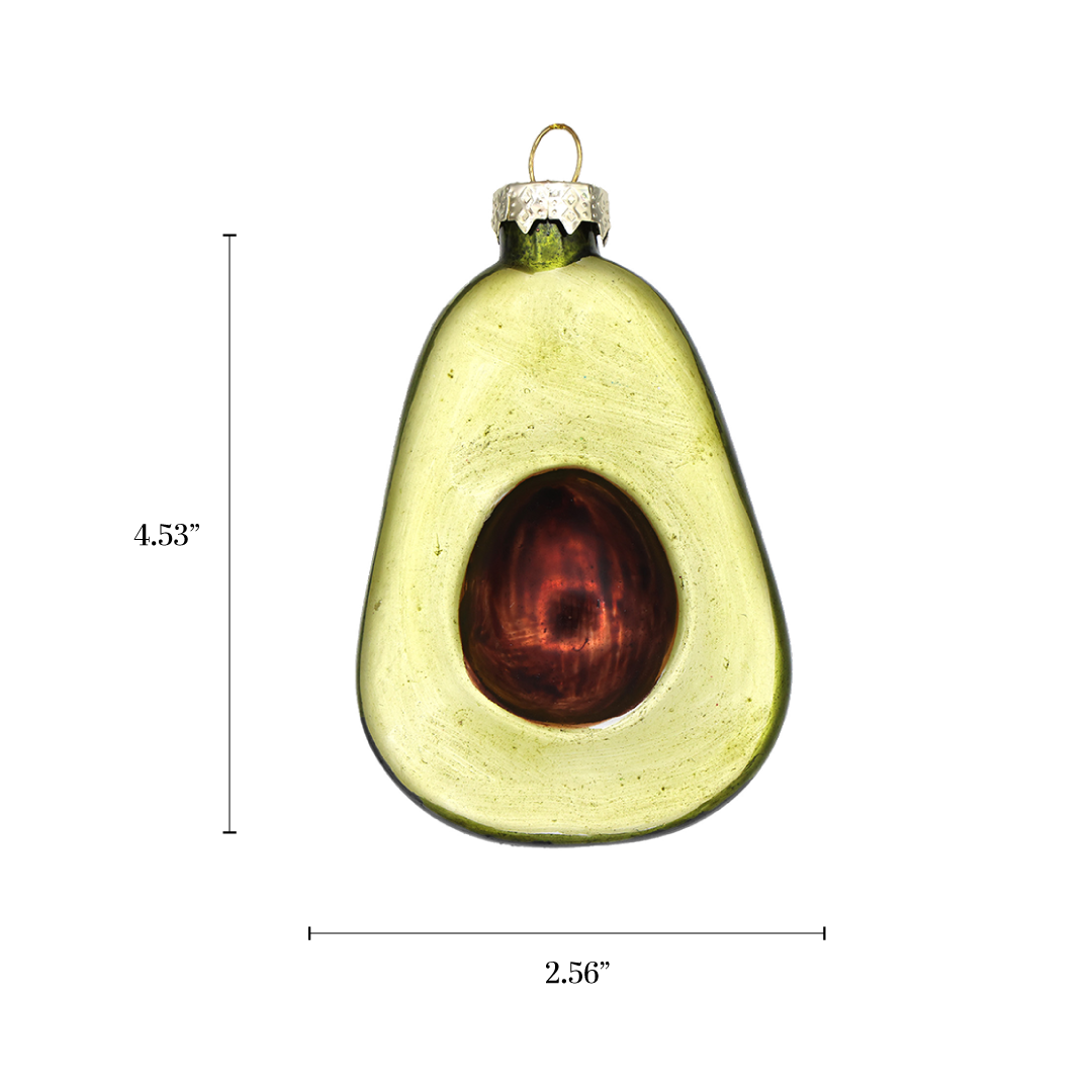Avocado Handcrafted Glass Ornament