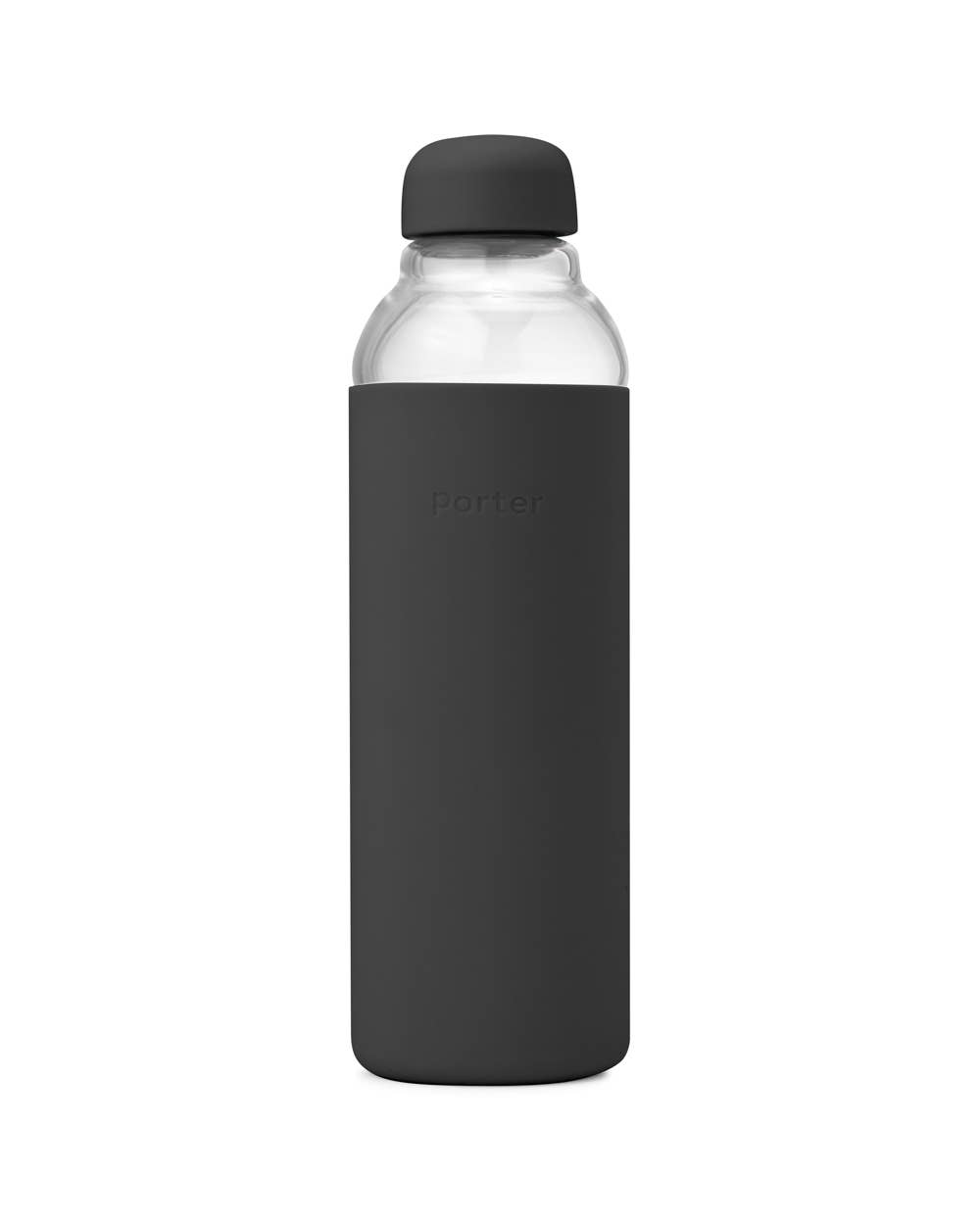 Glass Water Bottle: Charcoal