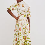 Caro Midi Dress Lockwood Flora Egret
