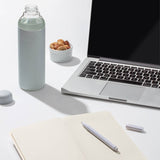 Glass Water Bottle: Cream