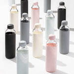 Glass Water Bottle: Charcoal