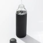 Glass Water Bottle: Charcoal