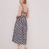 Clover Dress Celeste Dot Navy