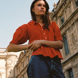 Jess Blouse Crimson Check