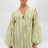 Pia Mini Dress Ombre Stripe Faded Juniper