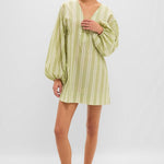 Pia Mini Dress Ombre Stripe Faded Juniper
