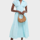 Finn Studded Suede Shoulder Bag Camel