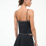 Kirra Linen Tank Black