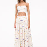 Procida Linen Skirt Pop Sardines Ivory