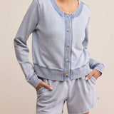 Hunter Knit Denim Short Washed Indigo