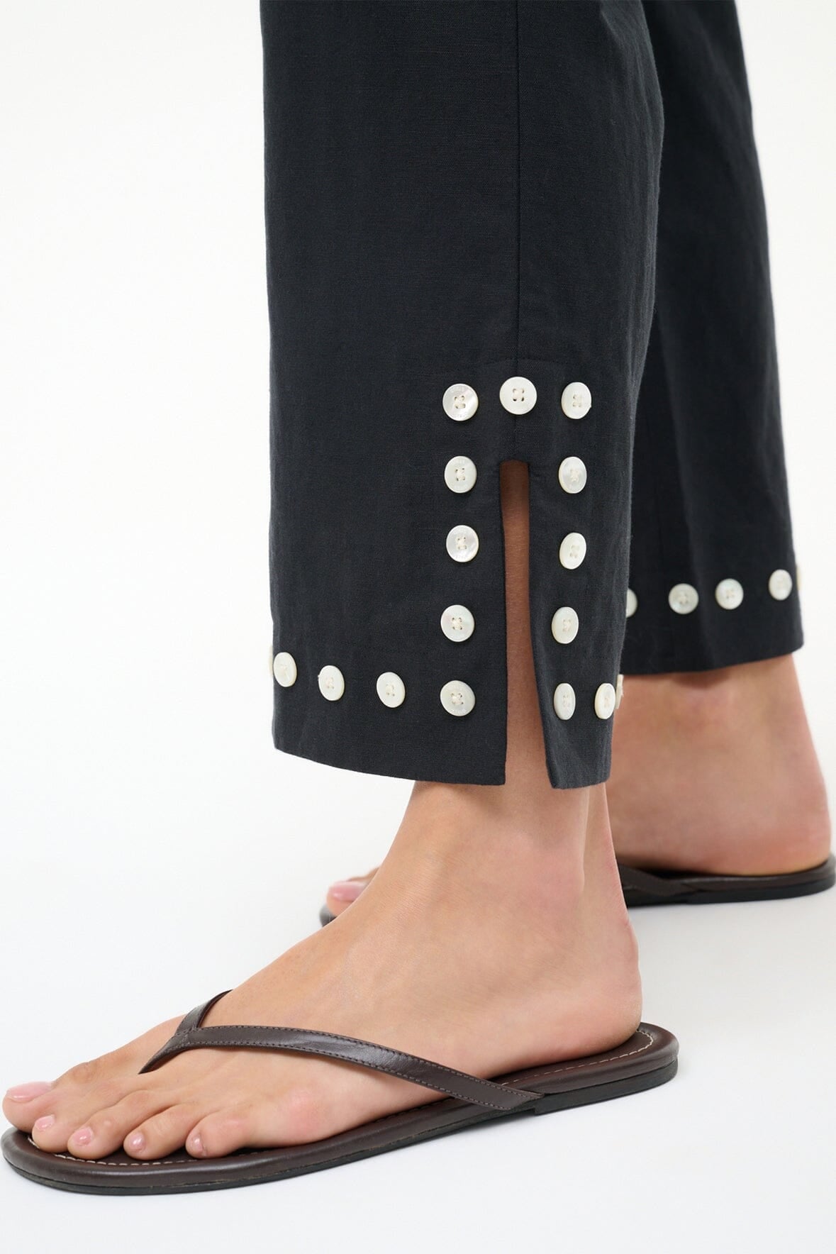 Piha Linen Pant Black