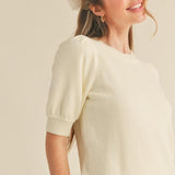 Short Puff Sleeve Sweater