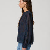 Bibiana Lightweight Blouse Navy Multi