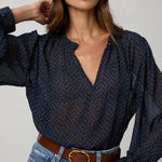 Bibiana Lightweight Blouse Navy Multi