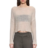 Linen Open Knit Bateau Sweater