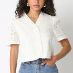 Eyelet Bessy Ref Top White