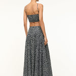 Procida Skirt Black Woodblock Floral