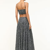 Procida Skirt Black Woodblock Floral
