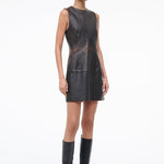Binx Leather Dress Distressed Brown