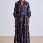 Trinidad Maxi Dress Camille Floral Navy