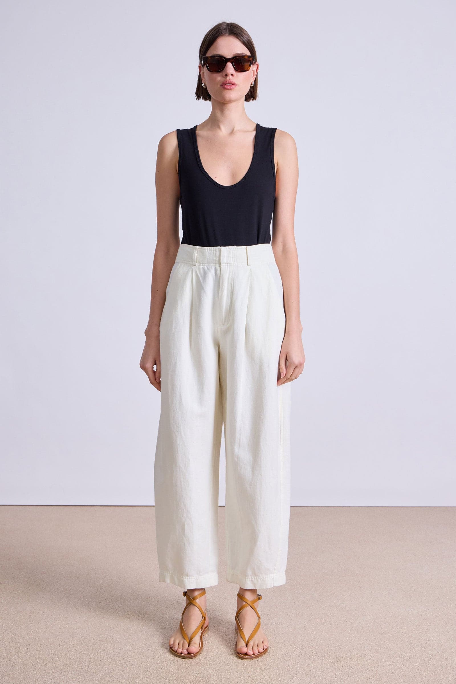 Bari Crop Pants Cream