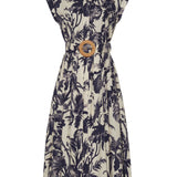 Octavia Dress Fauna Floral Navy