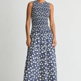 Siempre Tank Maxi Navy Floral Stamp