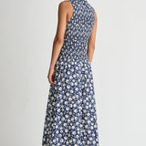 Siempre Tank Maxi Navy Floral Stamp