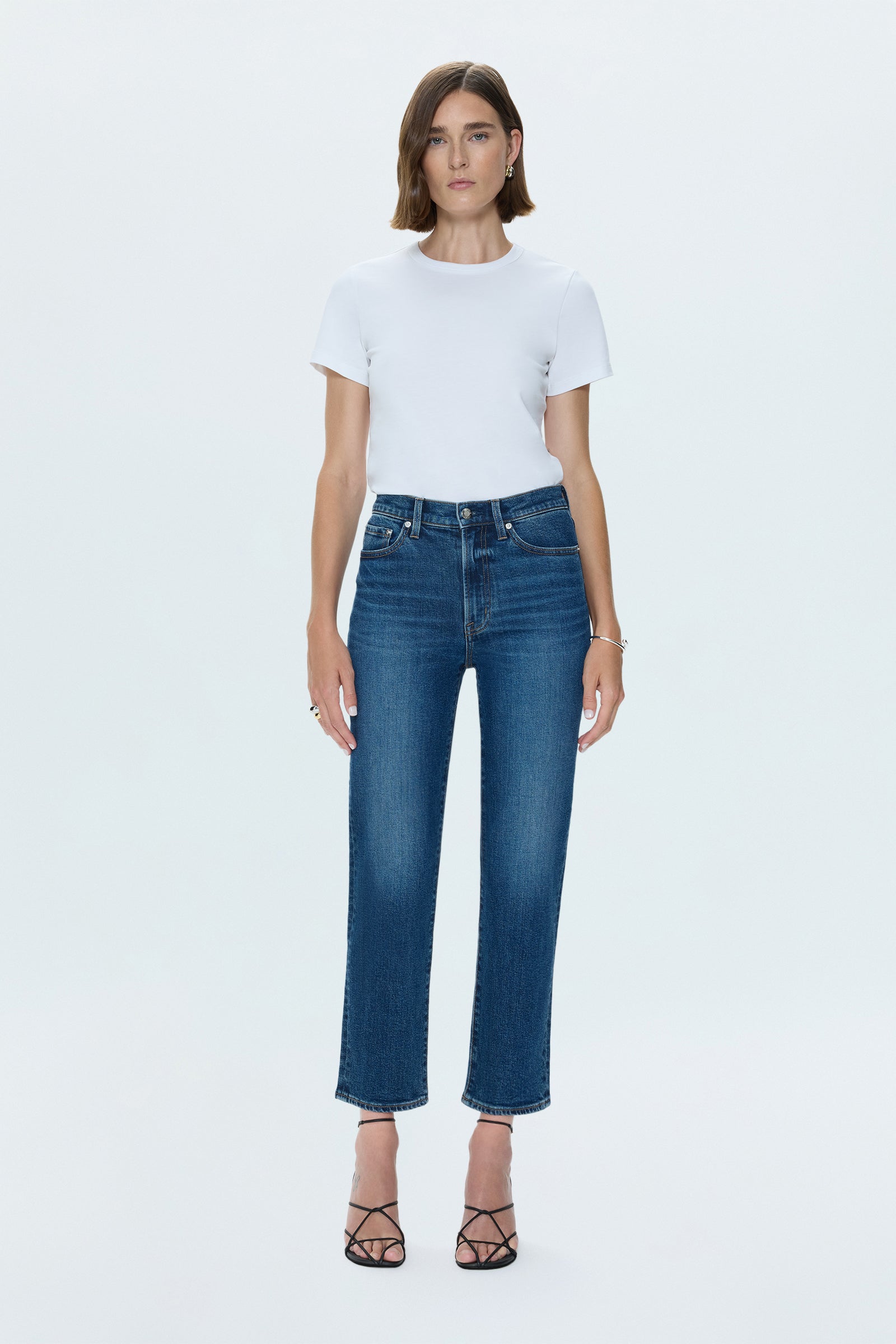 Charlie High Rise Straight Ankle Jean