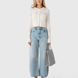 The Bow Crop Barrel Jean