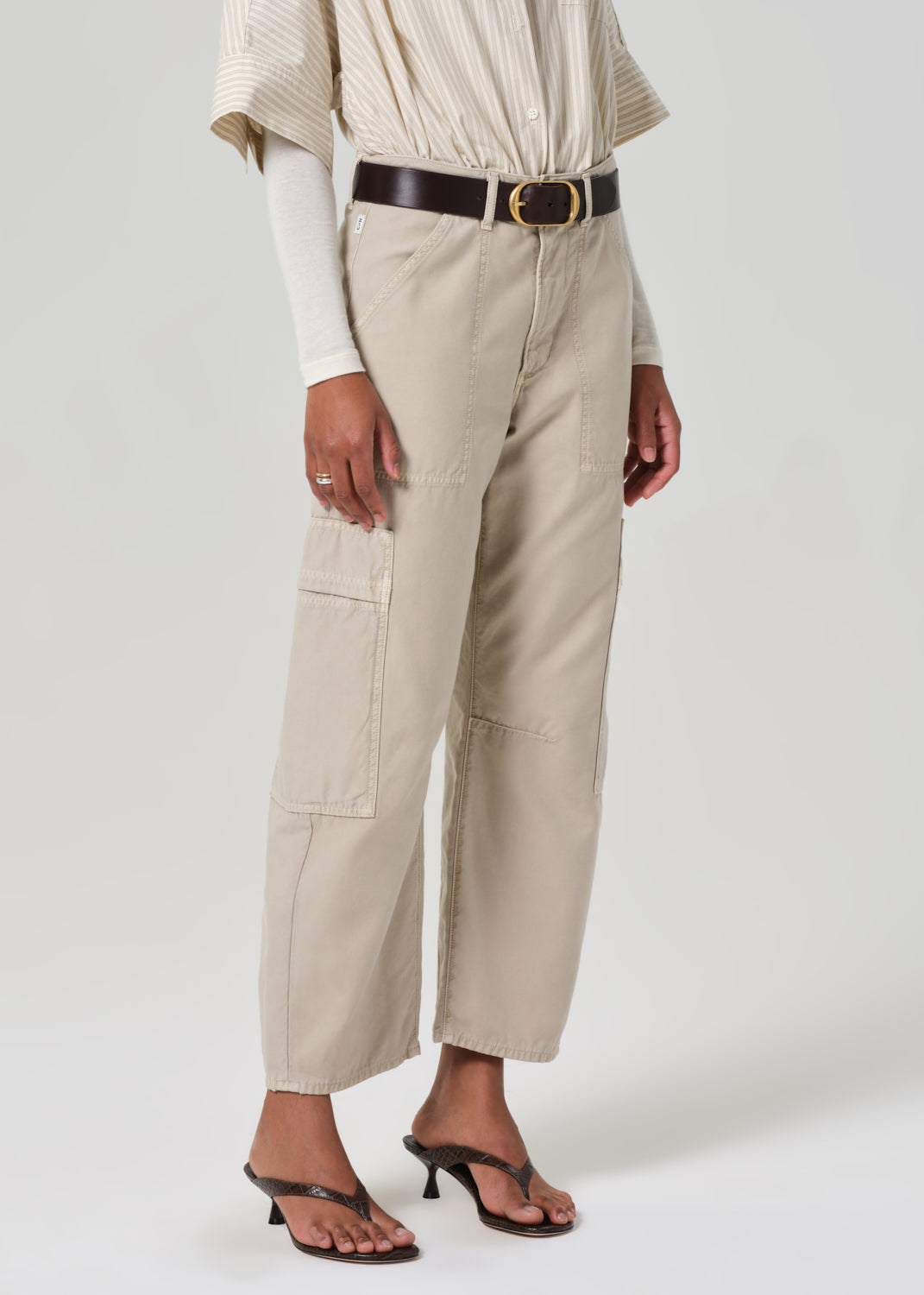 Marcelle Low Slung Cargo Burnished Quartz (Khaki)