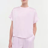 Addy Short Sleeve Knit Back T-Shirt Ballet Pink