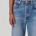 Ayla Raw Hem Crop Jean in Solano