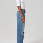 Ayla Raw Hem Crop Jean in Solano