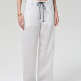 Brynn Drawstring Trouser Black Pinstripe