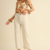 Ginny Straight Leg Pant Eggshell
