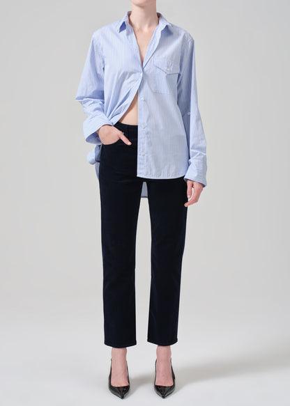 Zurie Straight Leg Ankle Bottom Corduroy Navy