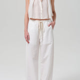 Aurora Pull On Linen Pant Cream