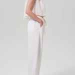 Aurora Pull On Linen Pant Cream