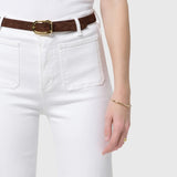 Kimberly Patch Pocket Flare Soft White