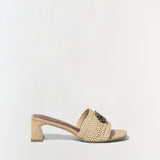 Sydney Raffia Block Heel Sandal Natural