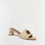 Sydney Raffia Block Heel Sandal Natural