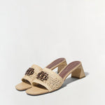 Sydney Raffia Block Heel Sandal Natural