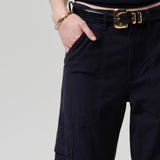 Ciela Bubble Hem Utility Navy Pant