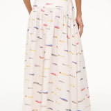 Procida Linen Skirt Pop Sardines Ivory