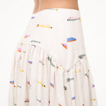 Procida Linen Skirt Pop Sardines Ivory