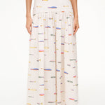 Procida Linen Skirt Pop Sardines Ivory